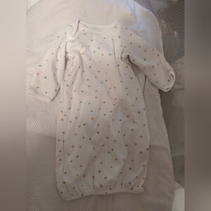 Little Me white with stars sleeping gown